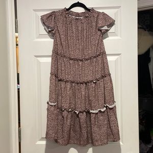 Cheetah print tiered dress